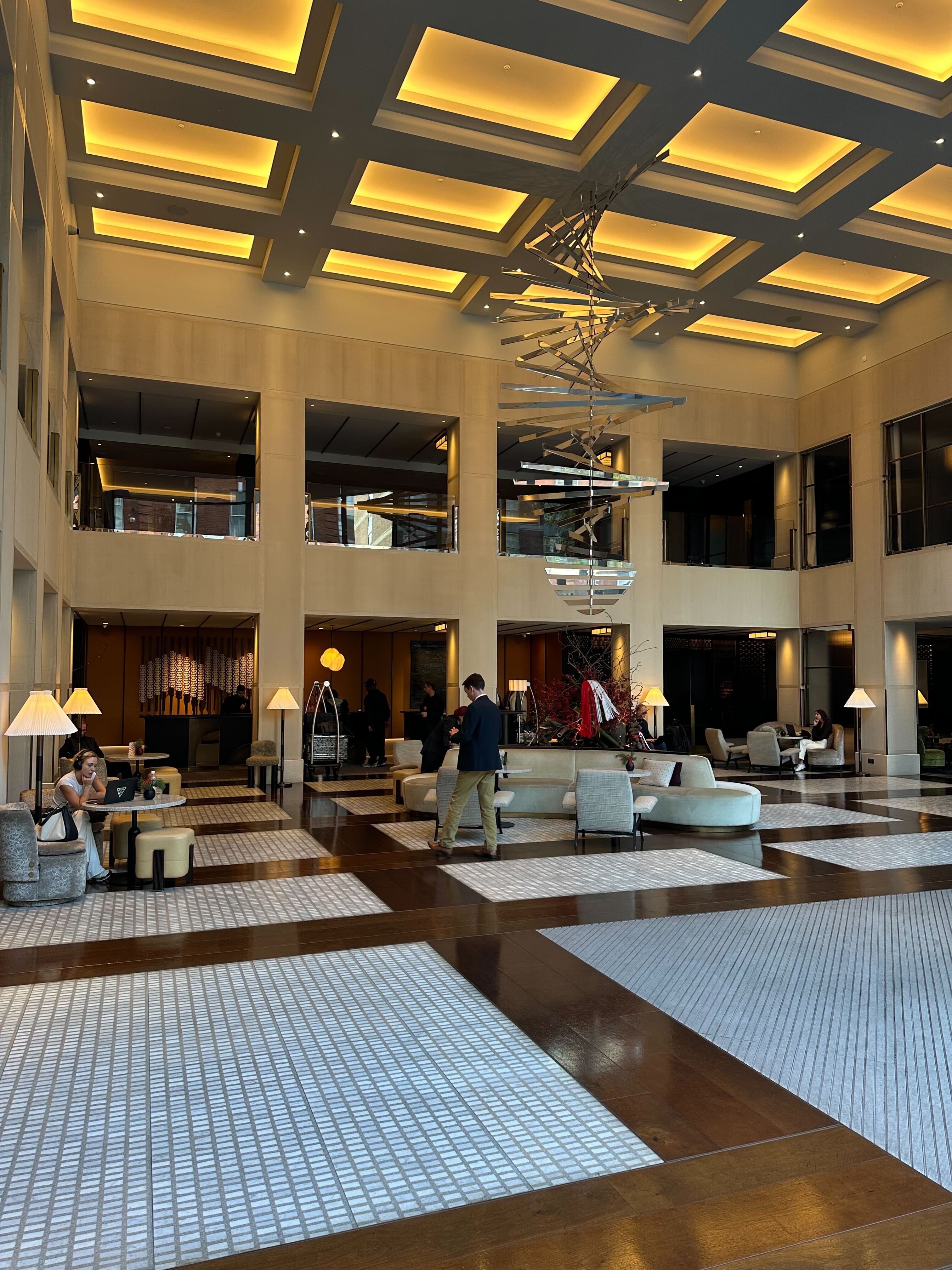 Sushi bar counter at Nobu Hotel London with chefs preparing dishes